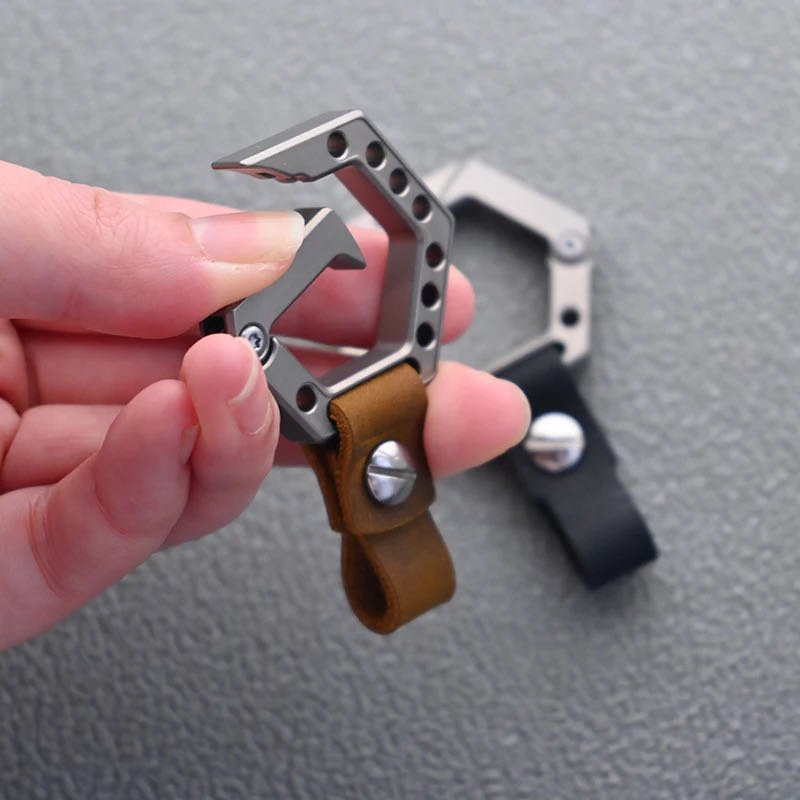EDC Hexagonal Keychain Belt Carabiner Clip