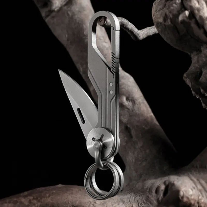 Titanium Keychain Utility Knife Carabiner