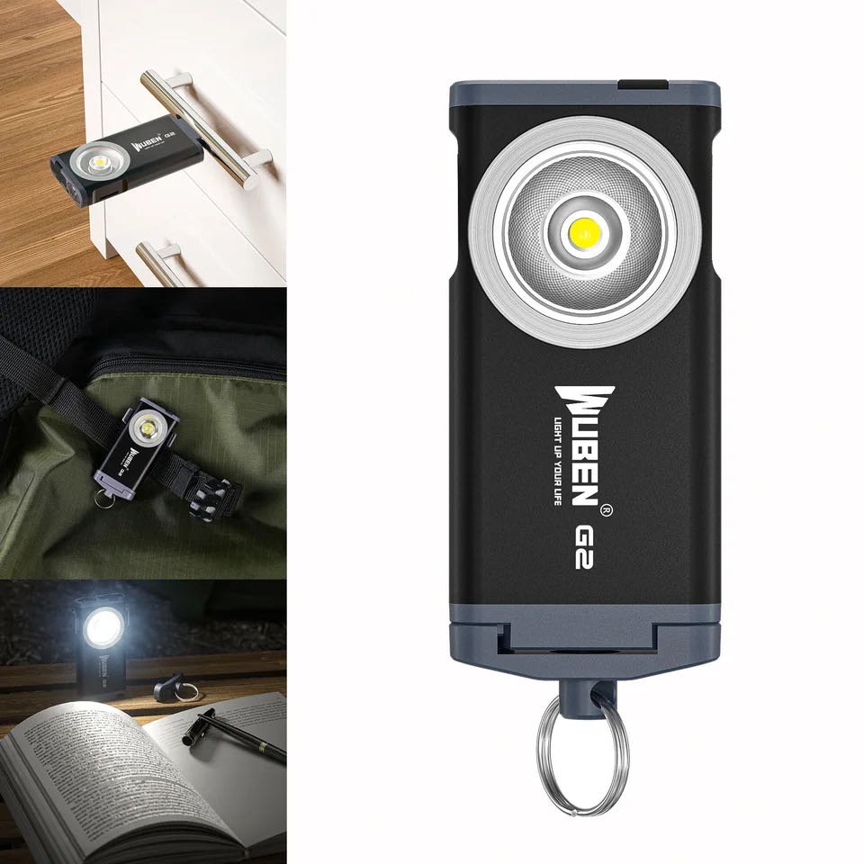 Mini Keychain Rechargeable Flashlight 500 Lumen Different Installation