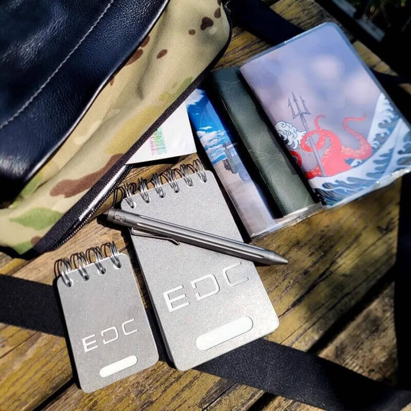 EDC Tactical Titanium Alloy Stone Paper Pocket Notebook Collection