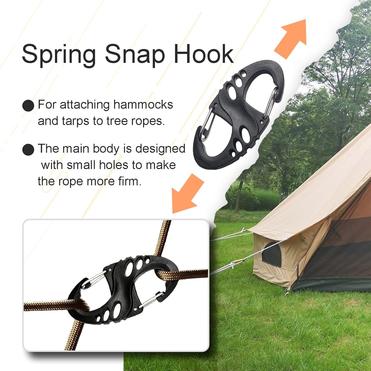 Bungee Cords Connected with Plastic Snap Hooks