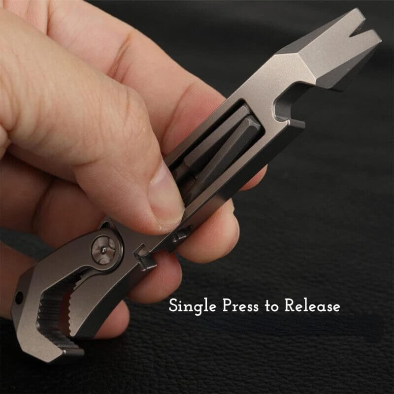 outdoor EDC Wrench Multi-Tool features single press to release