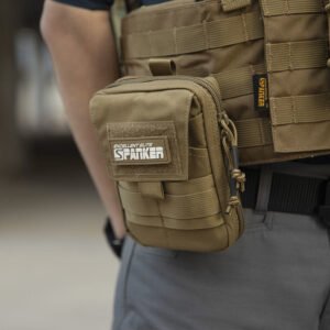 Durable Cordura Fabric MOLLE EDC Pouch Attaching to a MOLLE Vest