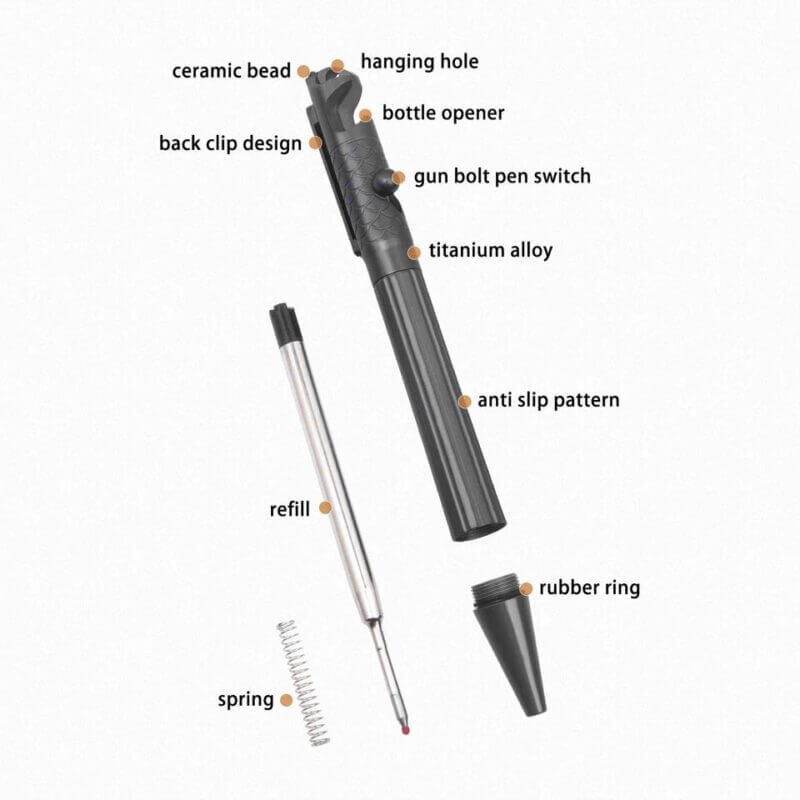 EDC Titanium Alloy Tactical Pen Product Details