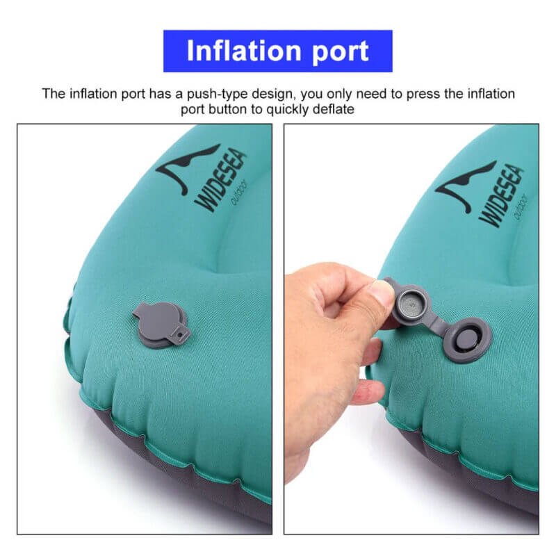 Inflatable Camping Pillow Sleeping Gear Inflation Valve