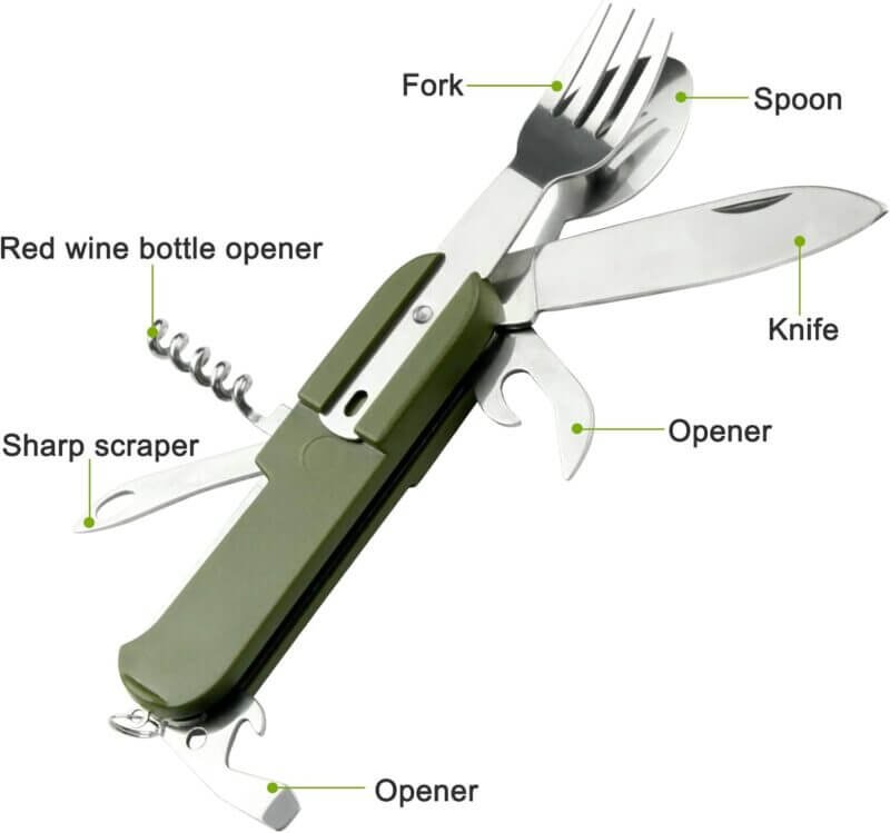 7 in 1 camping Utensil Set Details