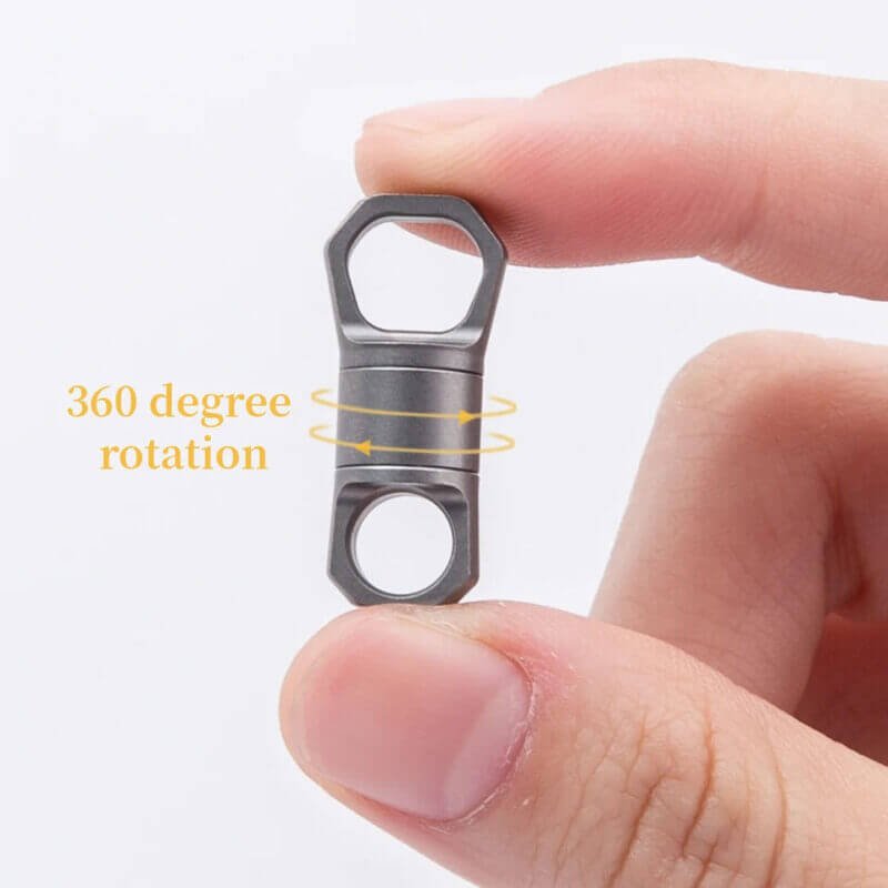 Titanium 360° Rotating Key Ring Clip —rotating body