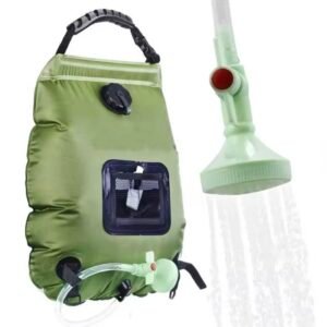 Green Large Capacity Solar Shower Bag for Camping