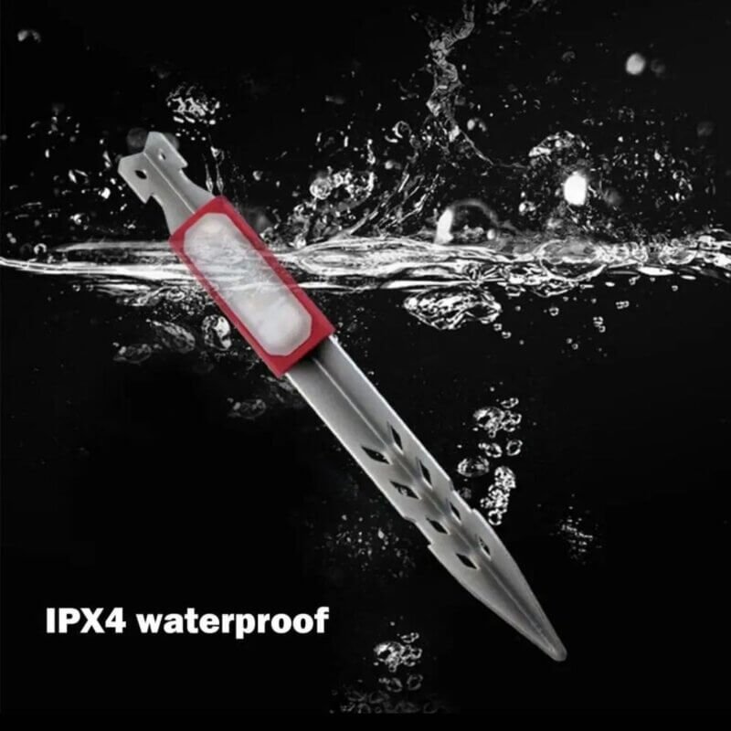 All-Weather Tent Stake with LED for Camping, IPX Waterproof Rating