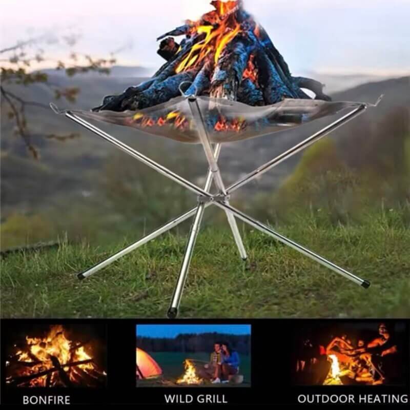 Collapsible Outdoor Portable Fire Pit in Multiple Applications