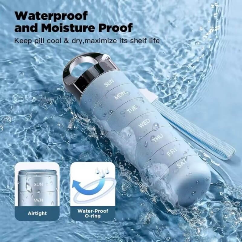 Features of Waterproof and Moisture-Proof Metal Travel 7 Day Pill Box