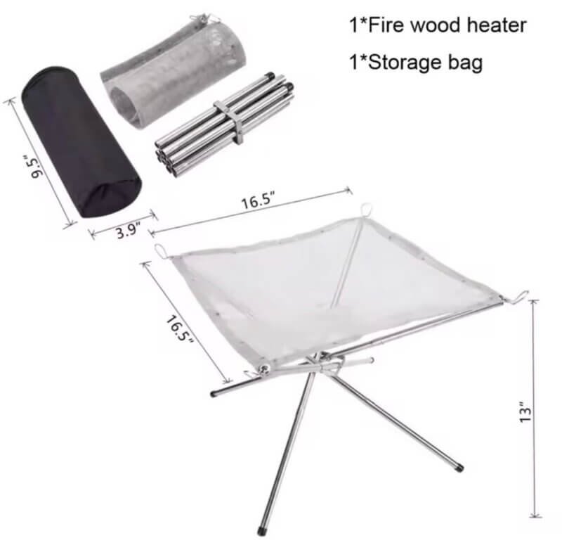 the Collapsible Outdoor Portable Fire Pit Come in a Storage Bag