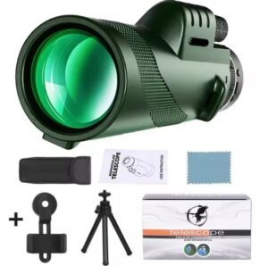 G872D Green Set of Portable 80x100 High Powered HD Monocular Telescope