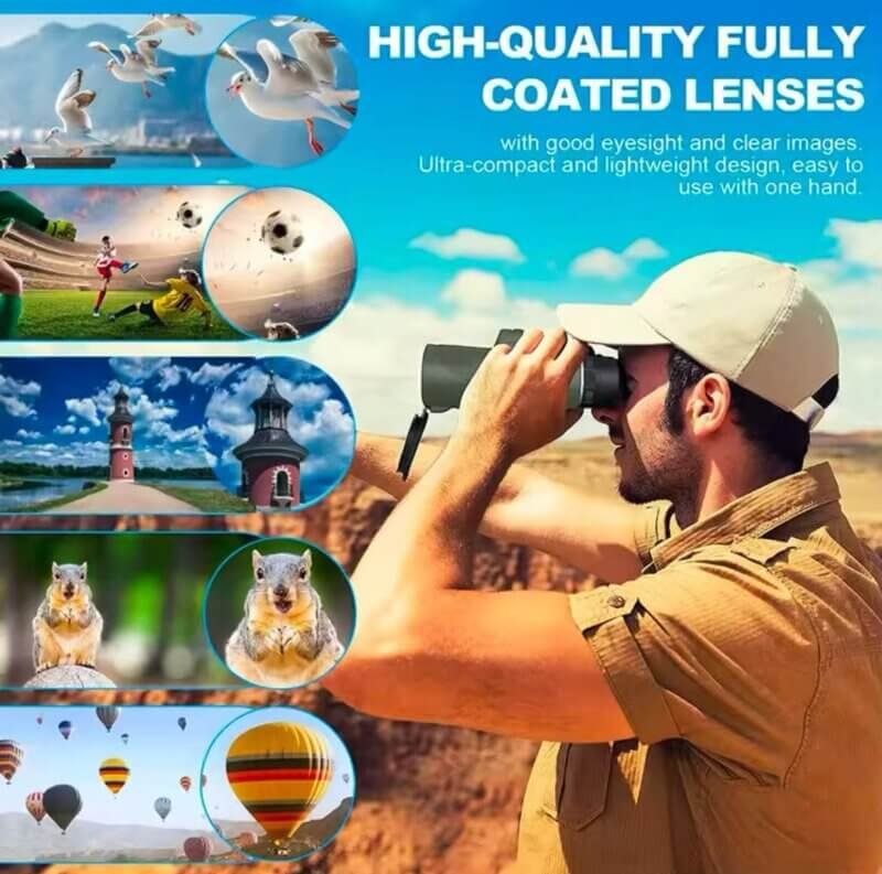 features of Portable 80x100 High Powered HD Monocular Telescope