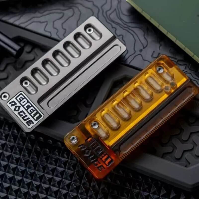 Back Side of the Creative Fidget Slider EDC Ruler