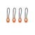Water Drop Head Orange Set of 4