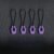 Water Drop Head Purple Set of 4