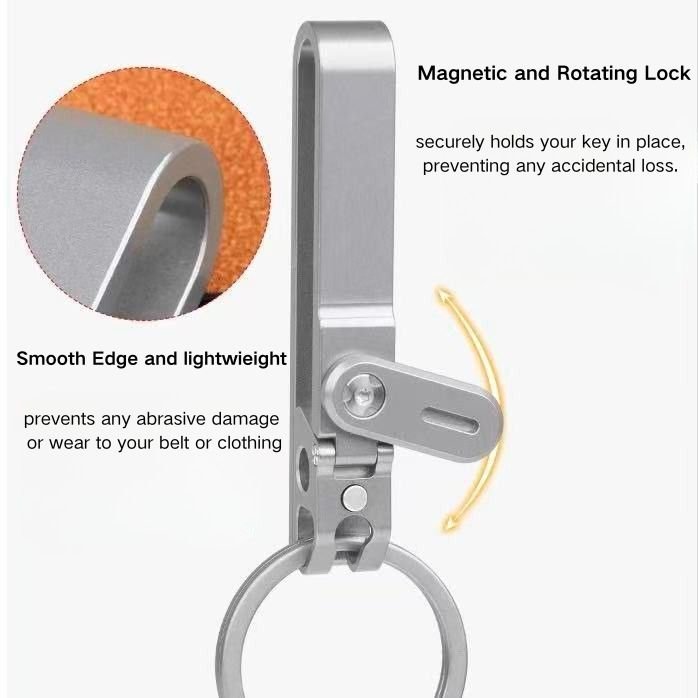 Titanium Belt Clip Quick-release Keychain - Image 5