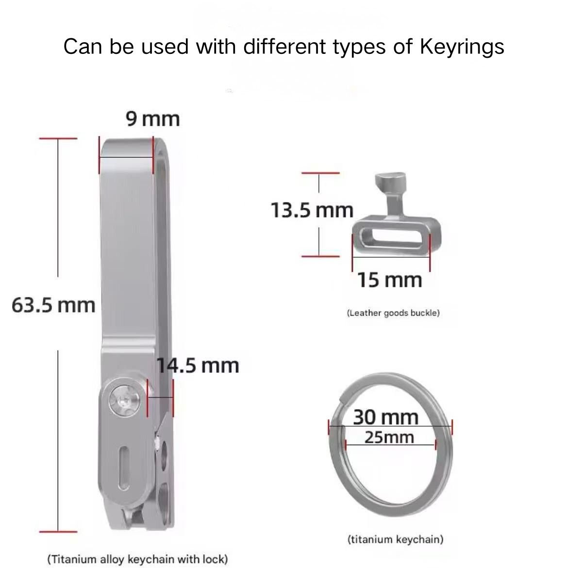 Titanium Belt Clip Quick-release Keychain - Image 7